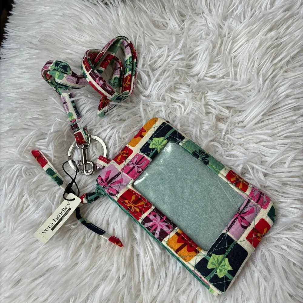 Vera Bradley Outlet Zip ID Lanyard 💚 - Picture 4 of 8
